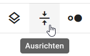 Der Screenshot zeigt die Schaltfläche "Ausrichten" in der Menüleiste beim Modellieren.