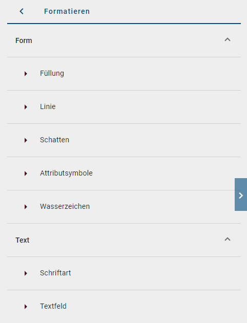 Hier werden die Text-Einstellungsmöglichkeiten im Reiter "Formatieren" in der Symbolleiste angezeigt.