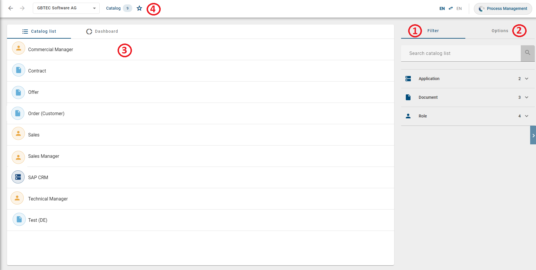 Here, the catalog is displayed in the new user interface.