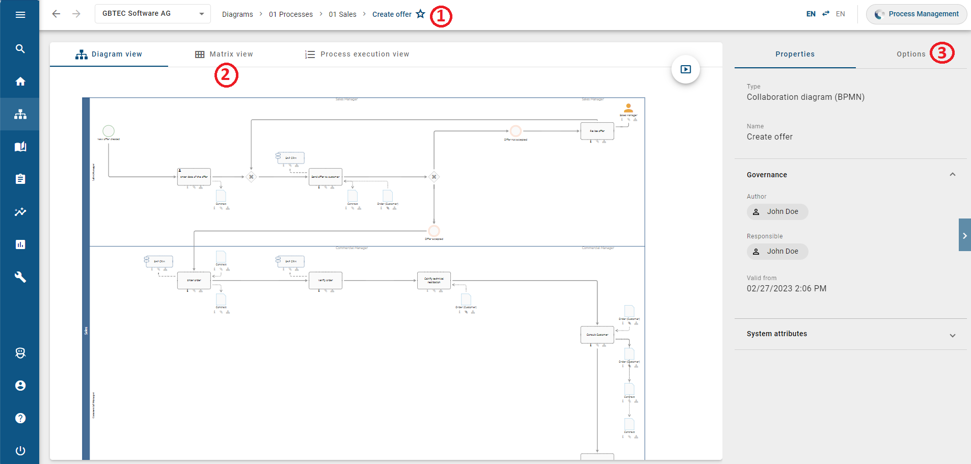Here, the diagram view in the new user interface is displayed.