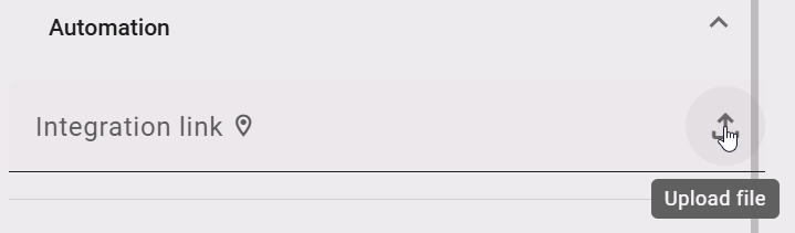 On the screenshot that is shown here the attribute "Integration link" within the details of an application object is displayed.