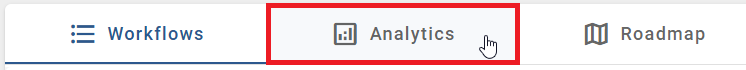 The header with the available views "workflow list" and "dashboard" is displayed here.