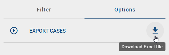 The screenshot shows the download button for the event log.